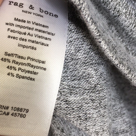 Rag & bone Light Grey Theo Long Sleeve Tee - Picture 13 of 13